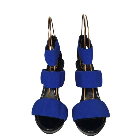 Fendi Elastic Ankle Strap Platform Pumps Heels - Picture 2 of 7